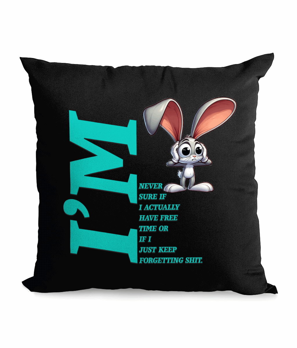 "I'M NEVER SURE IF I ACTUALLY HAVE FREE TIME OR I JUST..." - CANVAS CUSHION