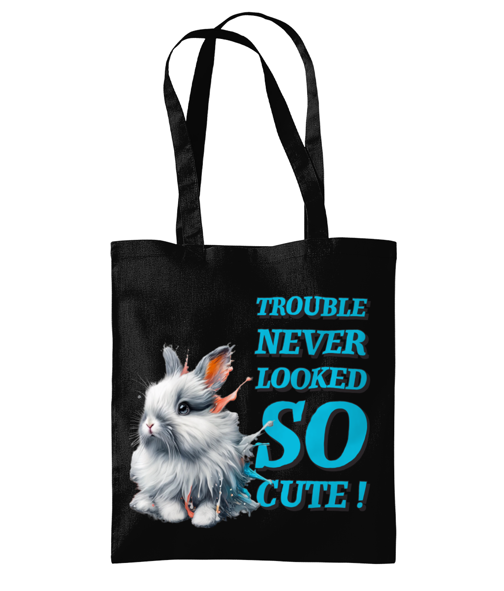 TROUBLE NEVER LOOKED SO CUTE - TOTE BAG - Cheeky Wonders