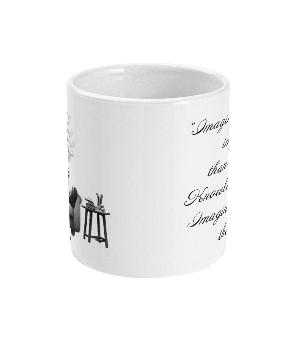 Einstein Quote Mug: Imagination Over Knowledge - 10oz Ceramic Mug”