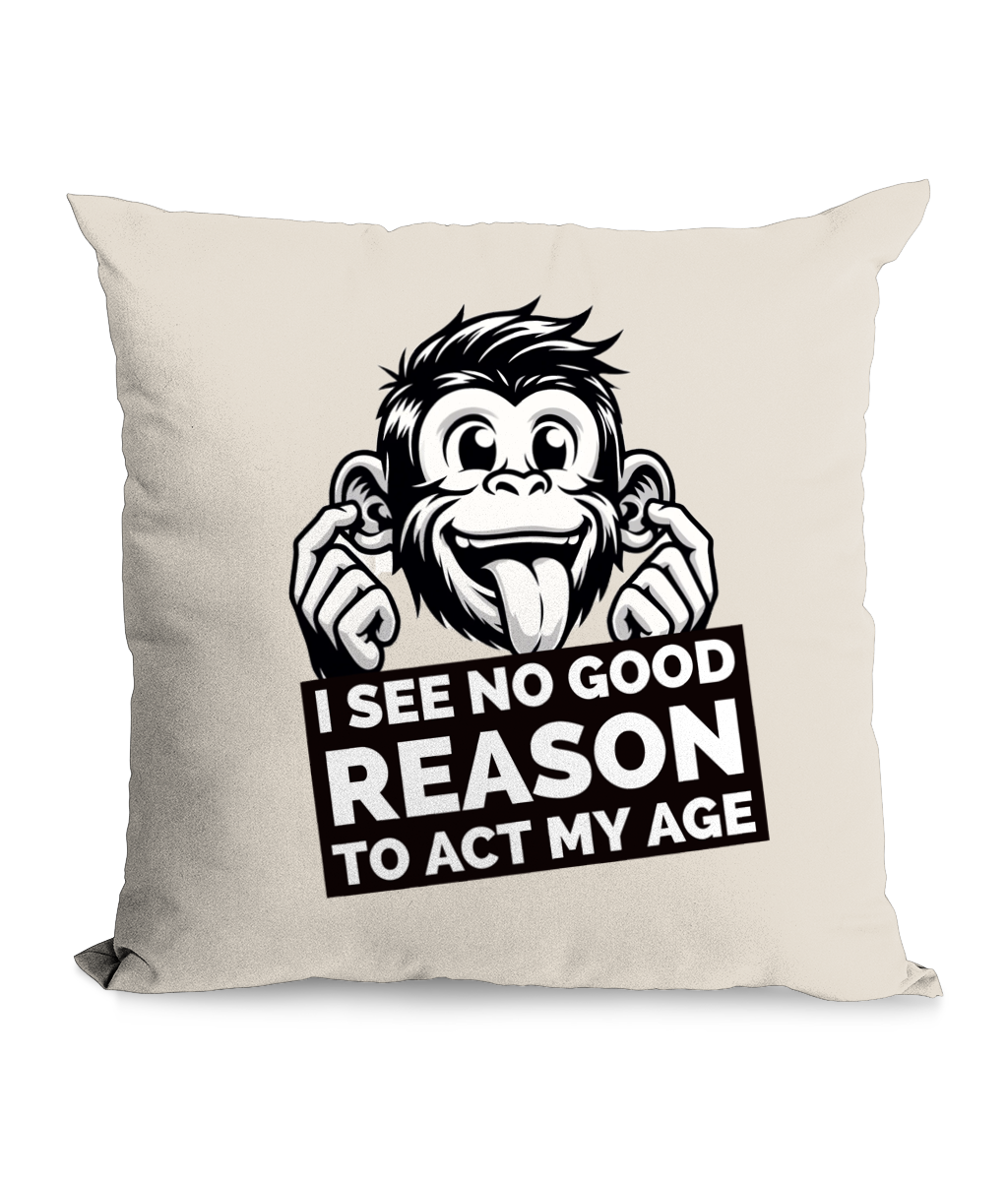 I SEE NO REASON TO ACT MY AGE…- CUSHION WITH POCKET - Cheeky Wonders