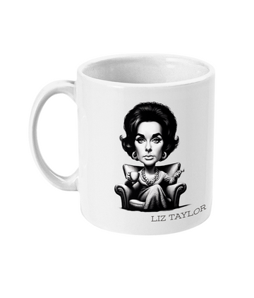 Liz Taylor Quote - “Big Girls Need Big Diamonds” White Coffee Mug – A Touch of Glamour for Your Morning Brew