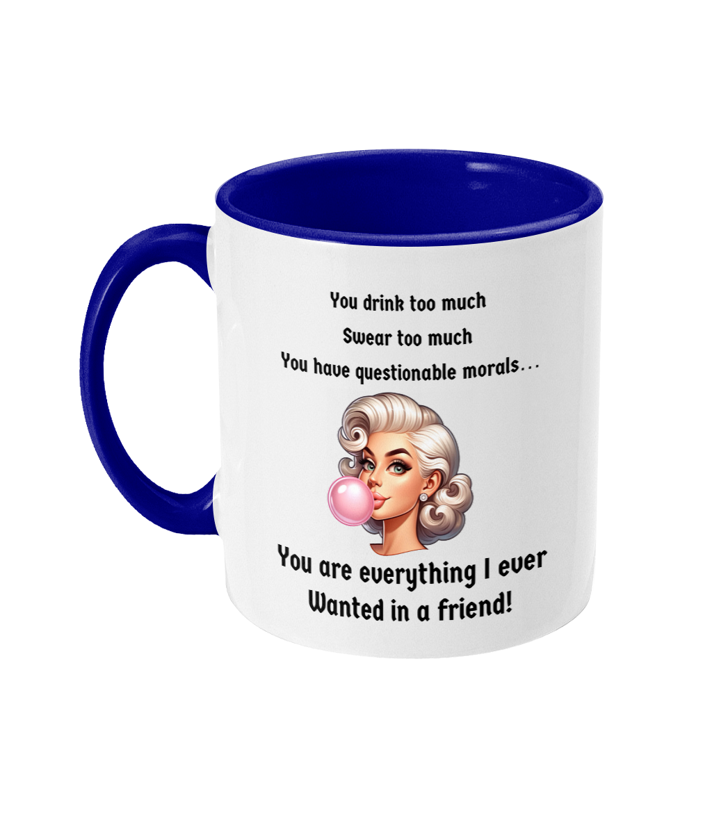 YOU DRINK TOO MUCH, SWEAR TOO MUCH…- 2 COLOUR COFFEE MUG - Cheeky Wonders