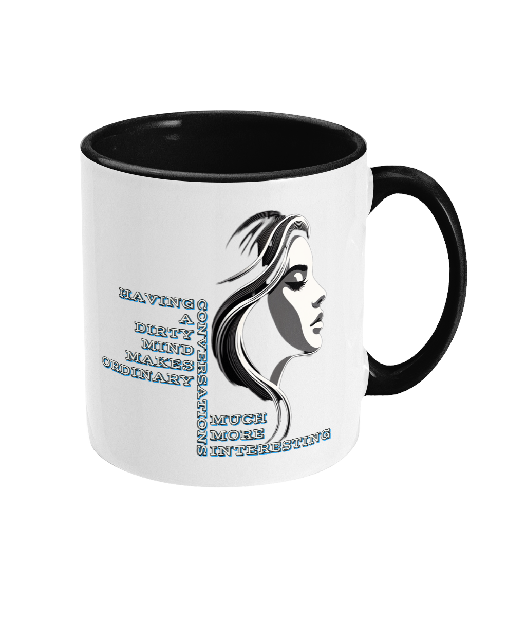 HAVING A DIRTY MIND…- 2 COLOUR COFFEE MUG - Cheeky Wonders