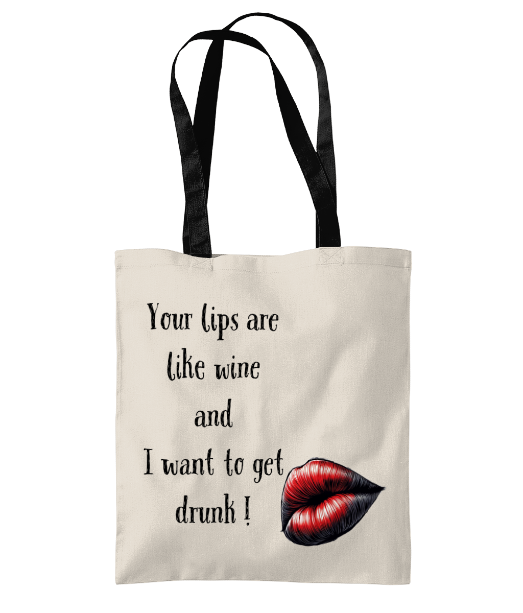 YOUR LIPS ARE LIKE WINE…- 2 TONE TOTE BAG - Cheeky Wonders