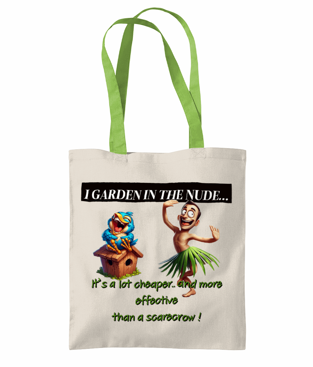 "I GARDEN IN THE NUDE..." - TWO TONE TOTE BAG