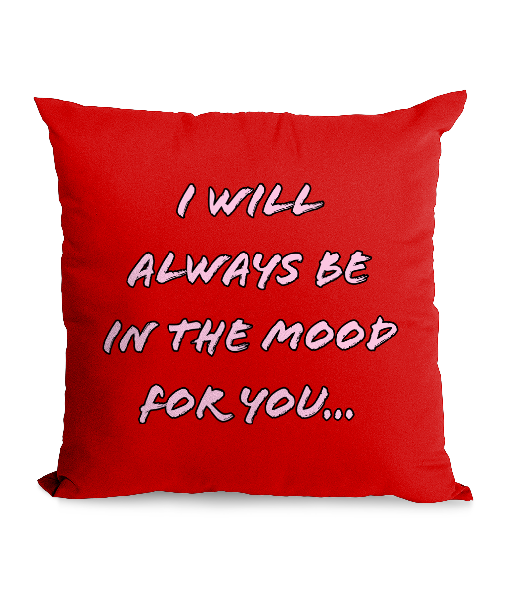 I WILL ALWAYS BE IN THE MOOD FOR YOU…- CANVAS CUSHION - Cheeky Wonders