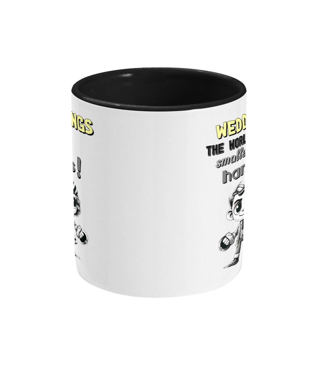 “Wedding Rings – The World’s Smallest Handcuffs!” Two-Tone Coffee Mug – 10oz