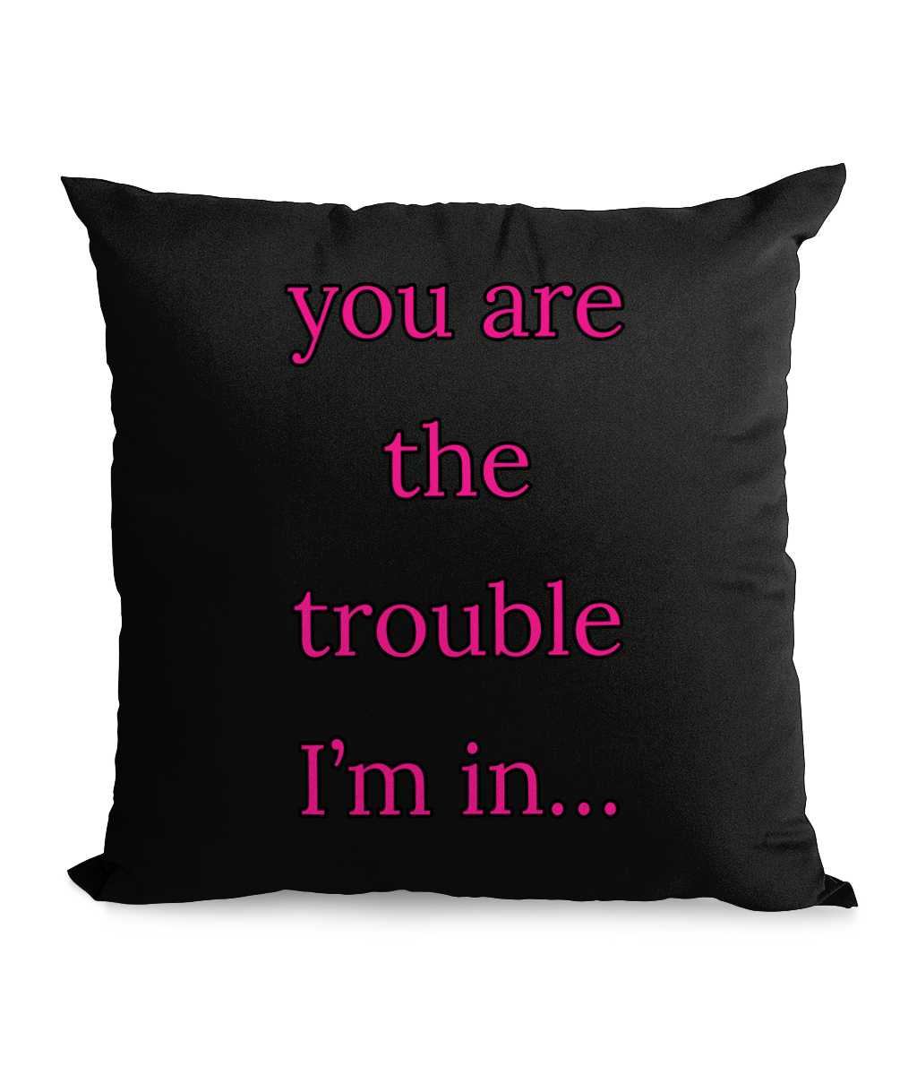 YOU ARE THE TROUBLE…- CANVAS CUSHION - Cheeky Wonders