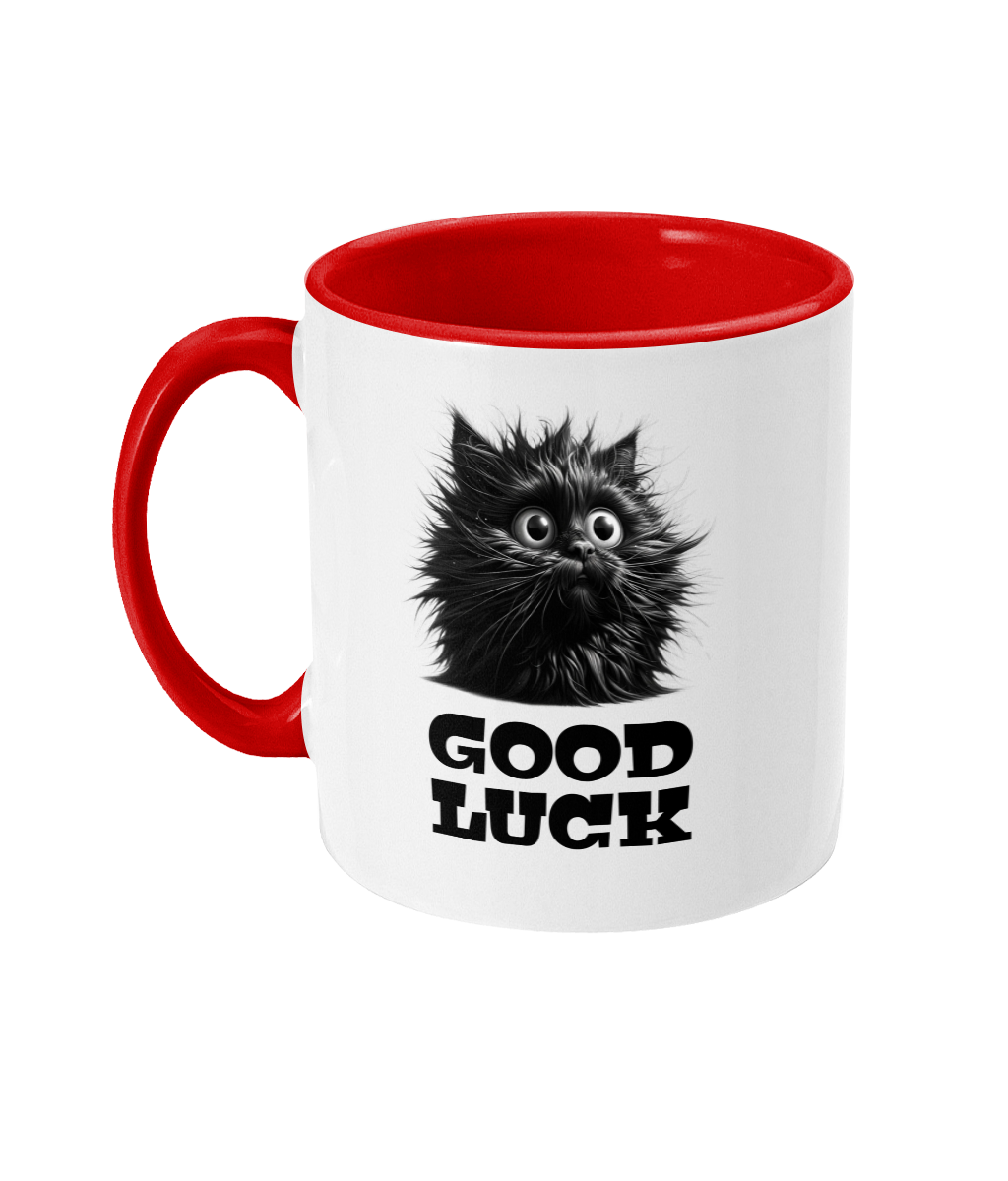 GOOD LUCK.. - 2 COLOUR COFFEE MUG - Cheeky Wonders