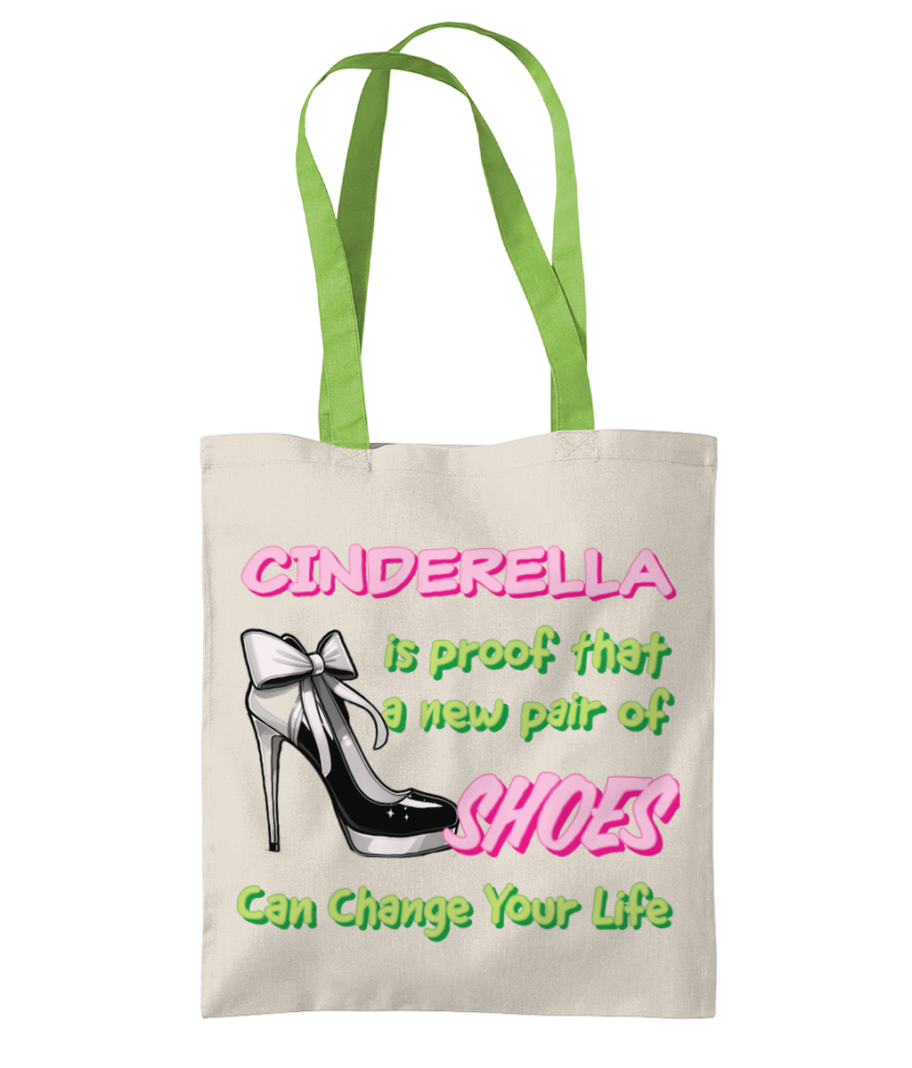 CINDERELLA IS PROOF…- TWO TONE TOTE BAG - Cheeky Wonders