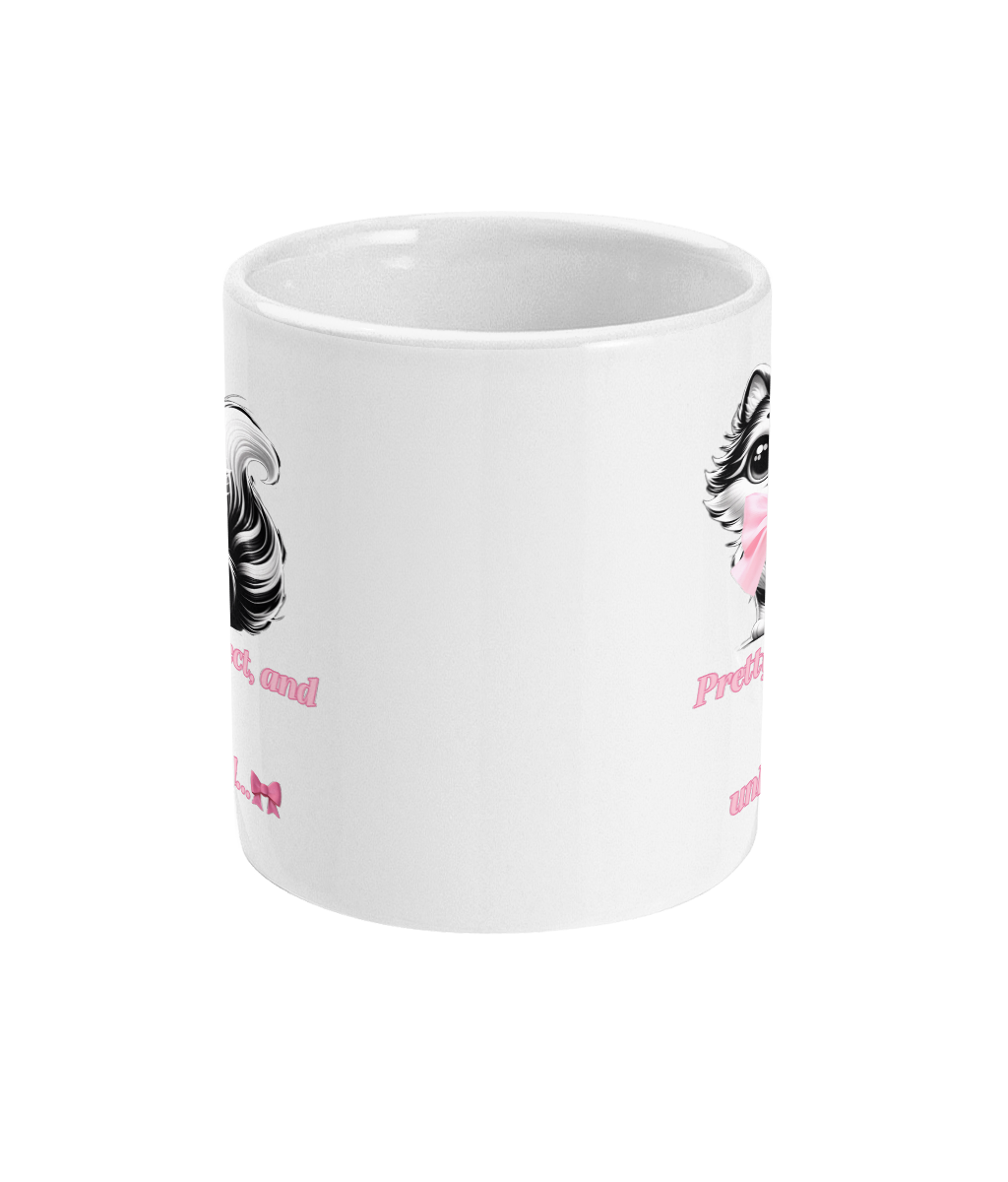 “Pretty, Purrfect, and Totally Unbothered” White Coffee Mug – Sassy Cat Lover’s Gift