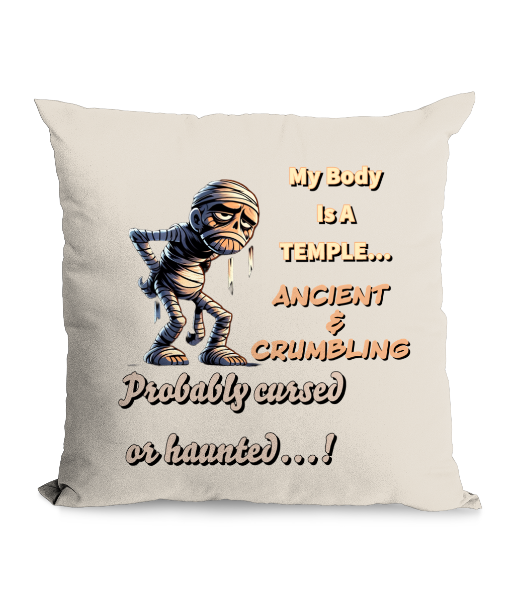 MY BODY IS A TEMPLE…- CUSHION WITH POCKET - Cheeky Wonders