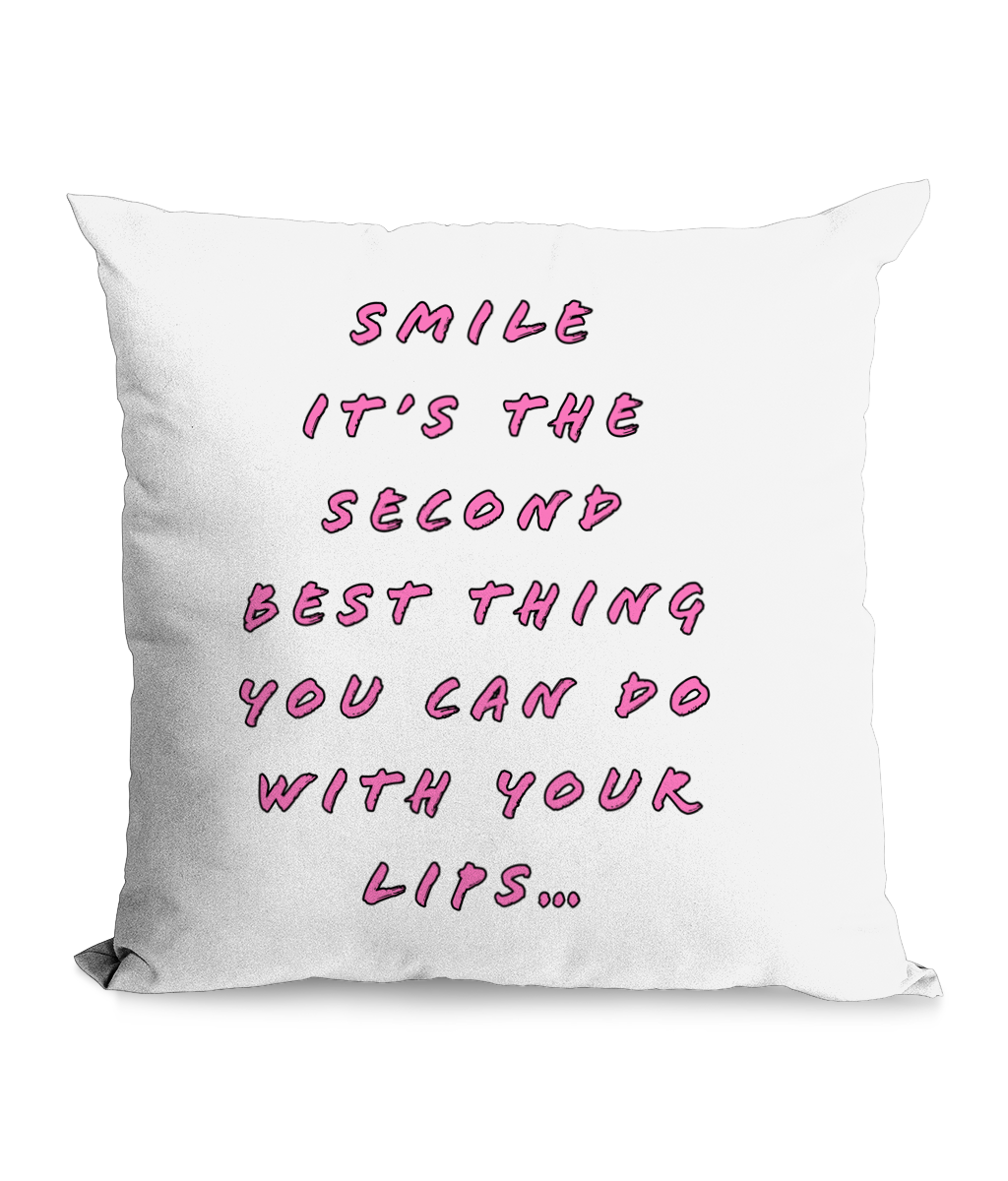 SMILE IT’S THE SECOND…- CANVAS CUSHION - Cheeky Wonders