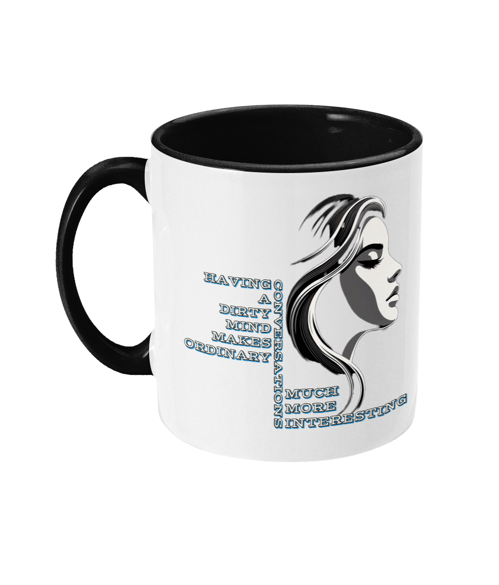 HAVING A DIRTY MIND…- 2 COLOUR COFFEE MUG - Cheeky Wonders