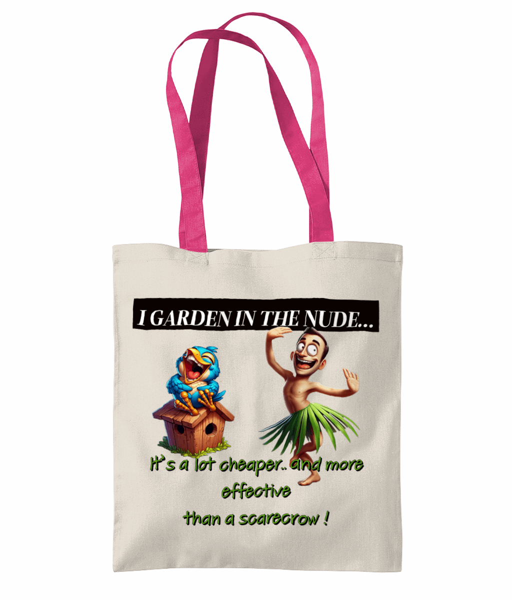 "I GARDEN IN THE NUDE..." - TWO TONE TOTE BAG