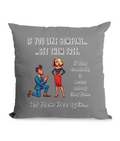 ”‘If You Like Someone… Set Them Free’ 45x45cm funny canvas cushion with witty text and playful characters.”