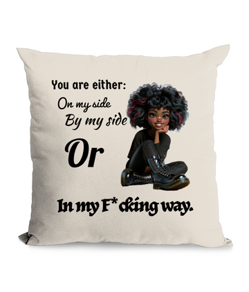 YOU ARE EITHER…- CUSHION WITH POCKET - Cheeky Wonders