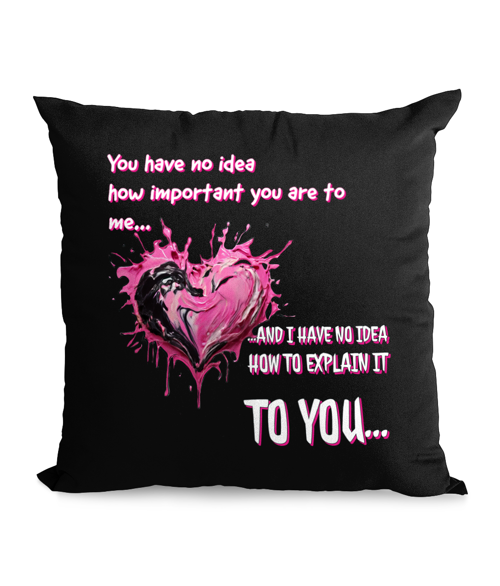 YOU HAVE NO IDEA HOW IMPORTANT YOU ARE TO ME…- CANVAS CUSHION - Cheeky Wonders