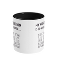 MY WIFE’S INTUITION…- 2 COLOUR COFFEE MUG - Cheeky Wonders