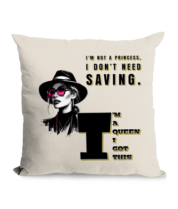 I’M NOT A PRINCESS...- CANVAS CUSHION - Cheeky Wonders