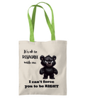 IT’S OK TO DISAGREE…- 2 TONE TOTE BAG - Cheeky Wonders