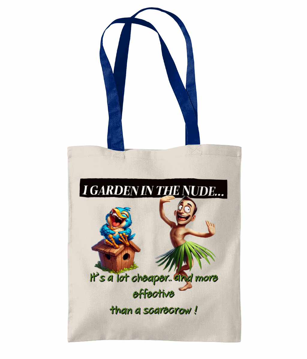 "I GARDEN IN THE NUDE..." - TWO TONE TOTE BAG