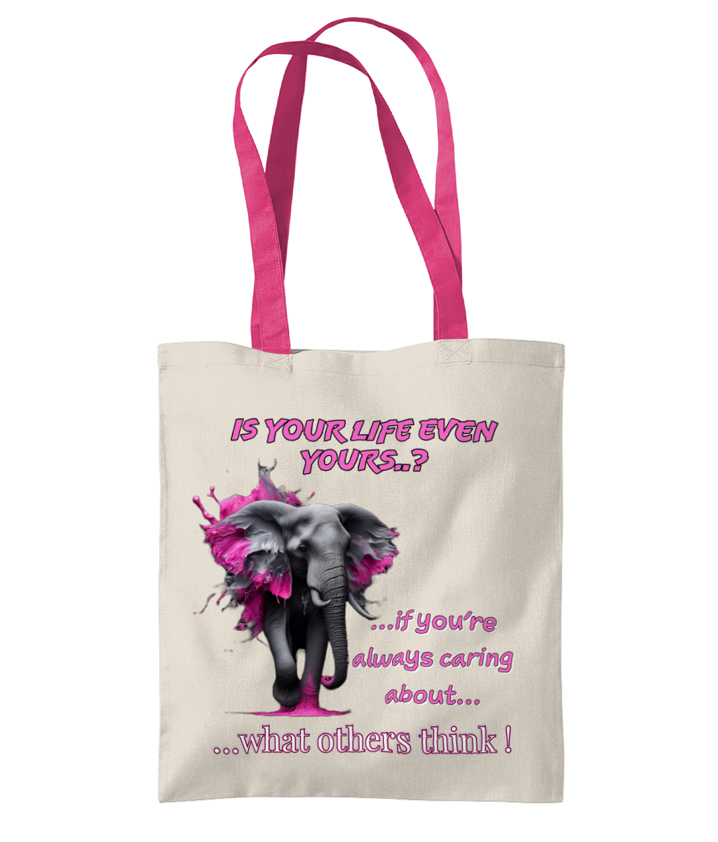 IS YOUR LIFE EVEN YOURS…? - 2 TONE TOTE BAG - Cheeky Wonders