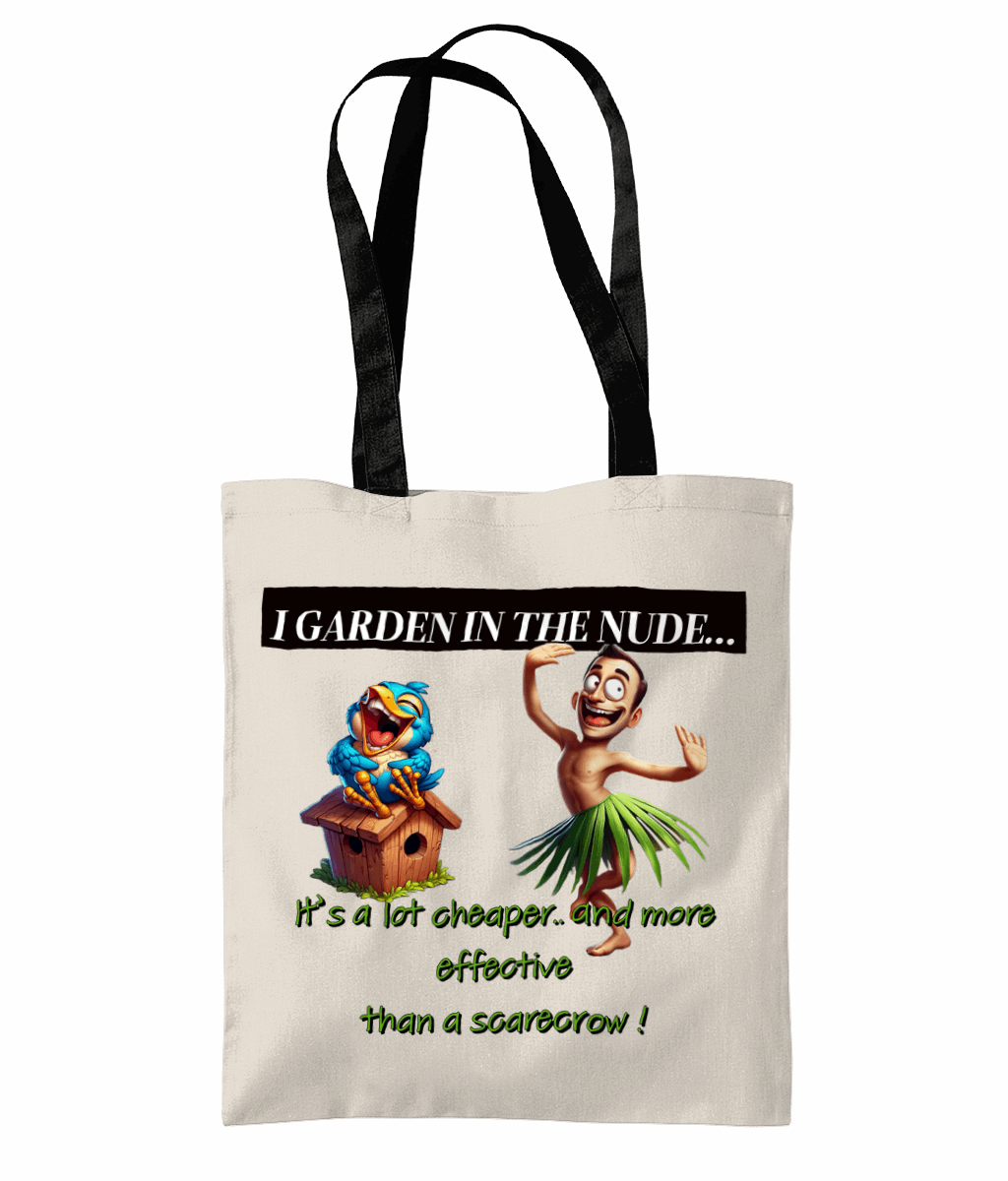 "I GARDEN IN THE NUDE..." - TWO TONE TOTE BAG