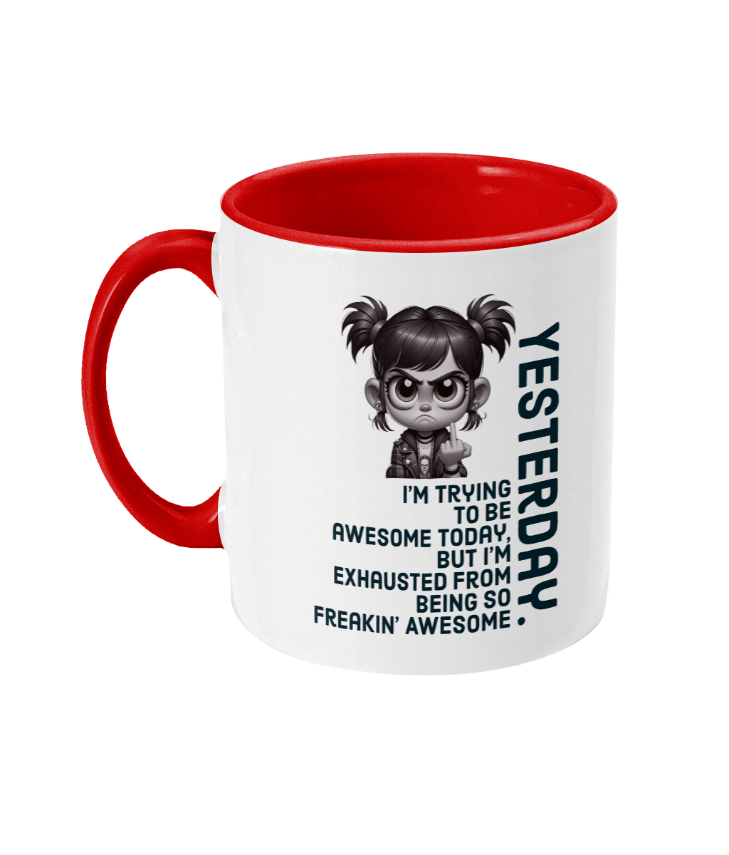 I’M TRYiNG TO BE AWESOME…- 2 COLOURS COFFEE MUG - Cheeky Wonders