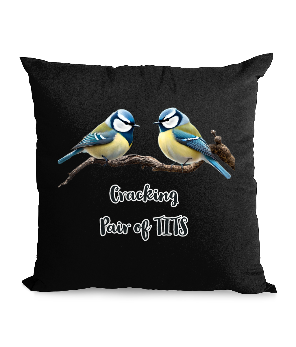 CRACKING PAIR OF TITS - CANVAS CUSHION - Cheeky Wonders