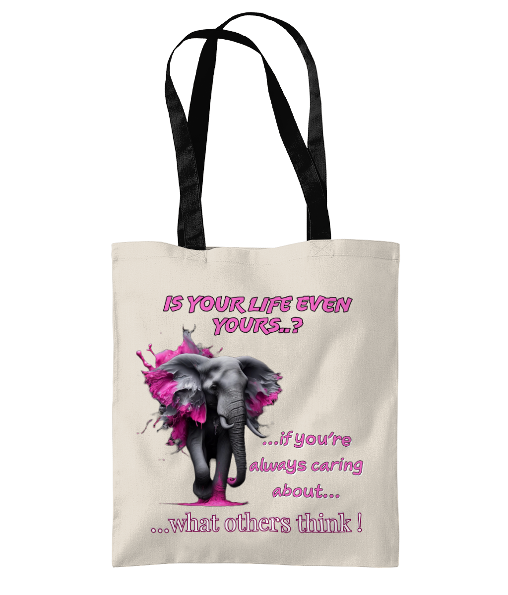 IS YOUR LIFE EVEN YOURS…? - 2 TONE TOTE BAG - Cheeky Wonders