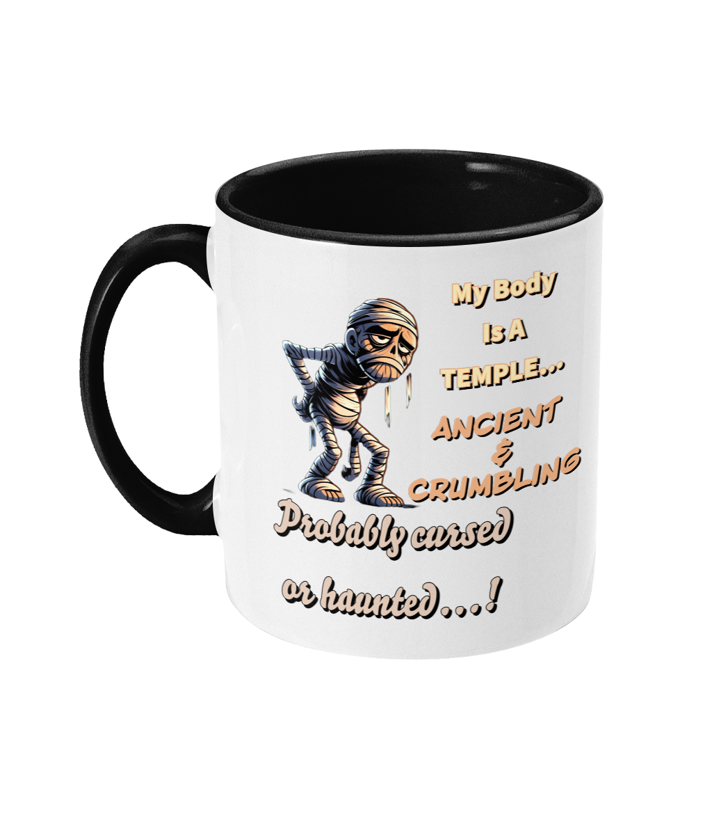 MY BODY IS A TEMPLE…- 2 COLOUR COFFEE MUG - Cheeky Wonders