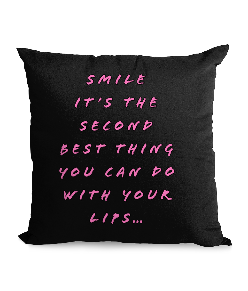 SMILE IT’S THE SECOND…- CANVAS CUSHION - Cheeky Wonders