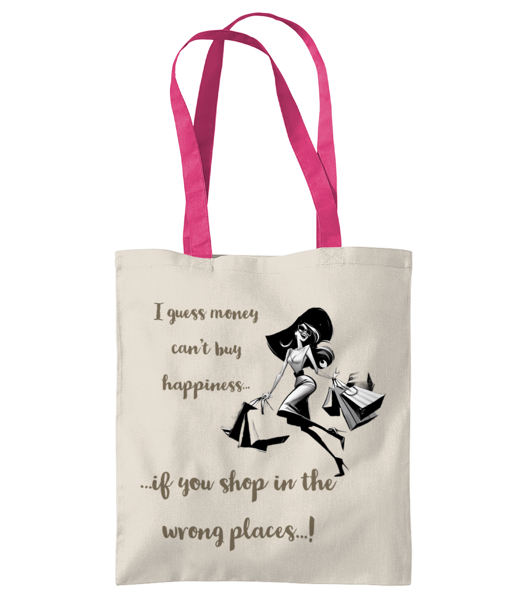 I GUESS MONEY CAN’T BUY HAPPINESS..- 2 TONE TOTE BAG - Cheeky Wonders