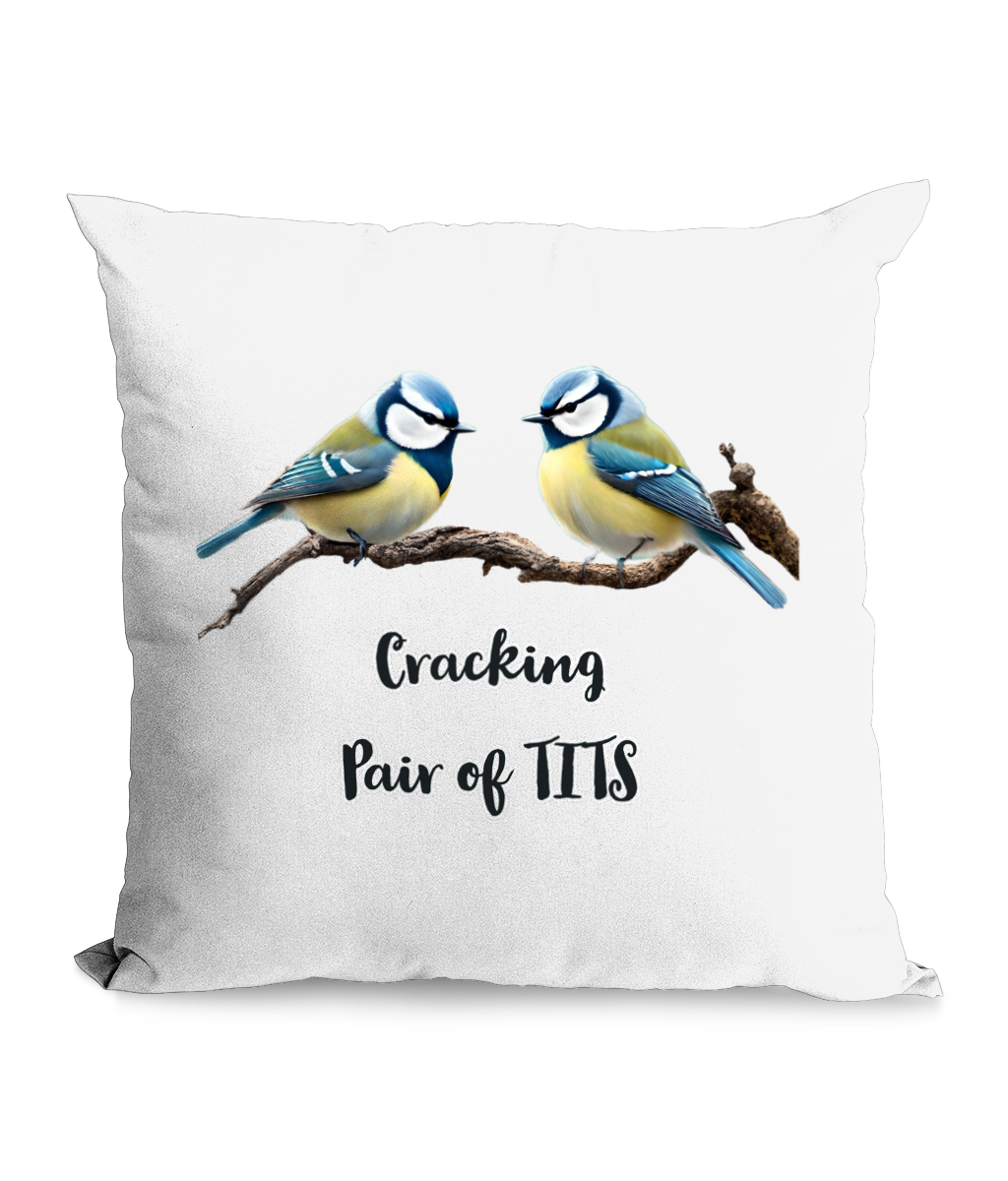 CRACKING PAIR OF TITS - CANVAS CUSHION - Cheeky Wonders